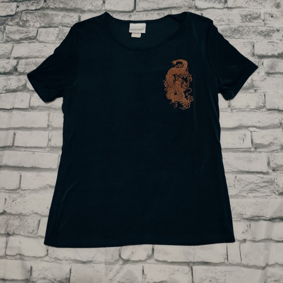 mesh Dragon 90s tiny fit baby tee micro   vintage semi sheer clingy tiny fit  LG - Picture 2 of 7